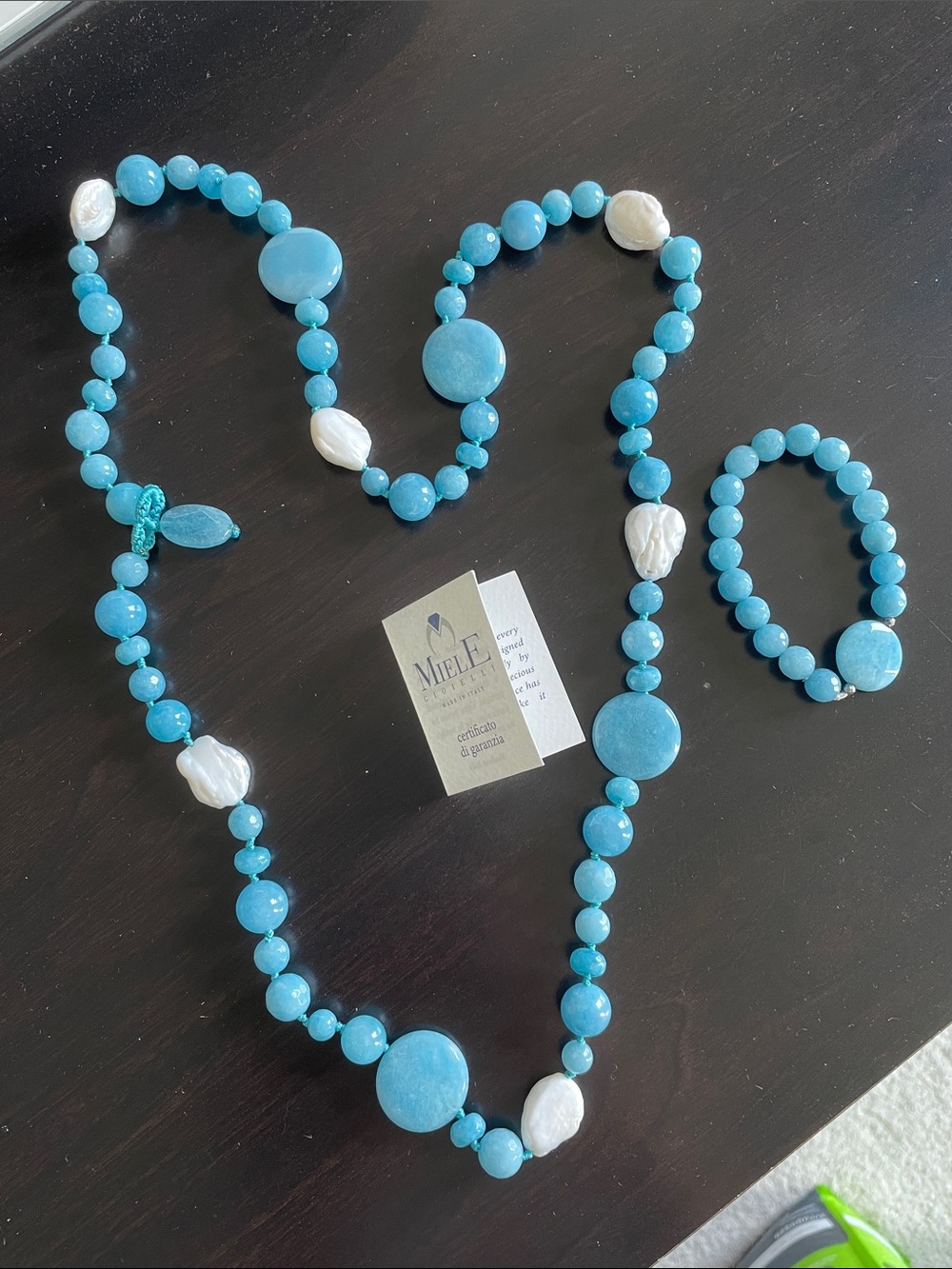 Miele Gioielli Handcrafted Necklace and Bracelet set